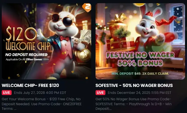 slot bunny casino bonus